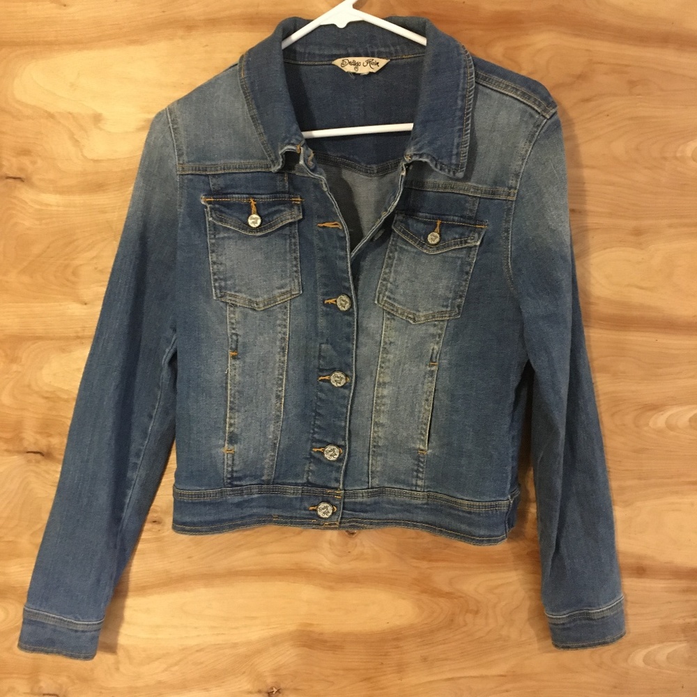 Indigo Rein Blue Jean Denim Jacket Size M**